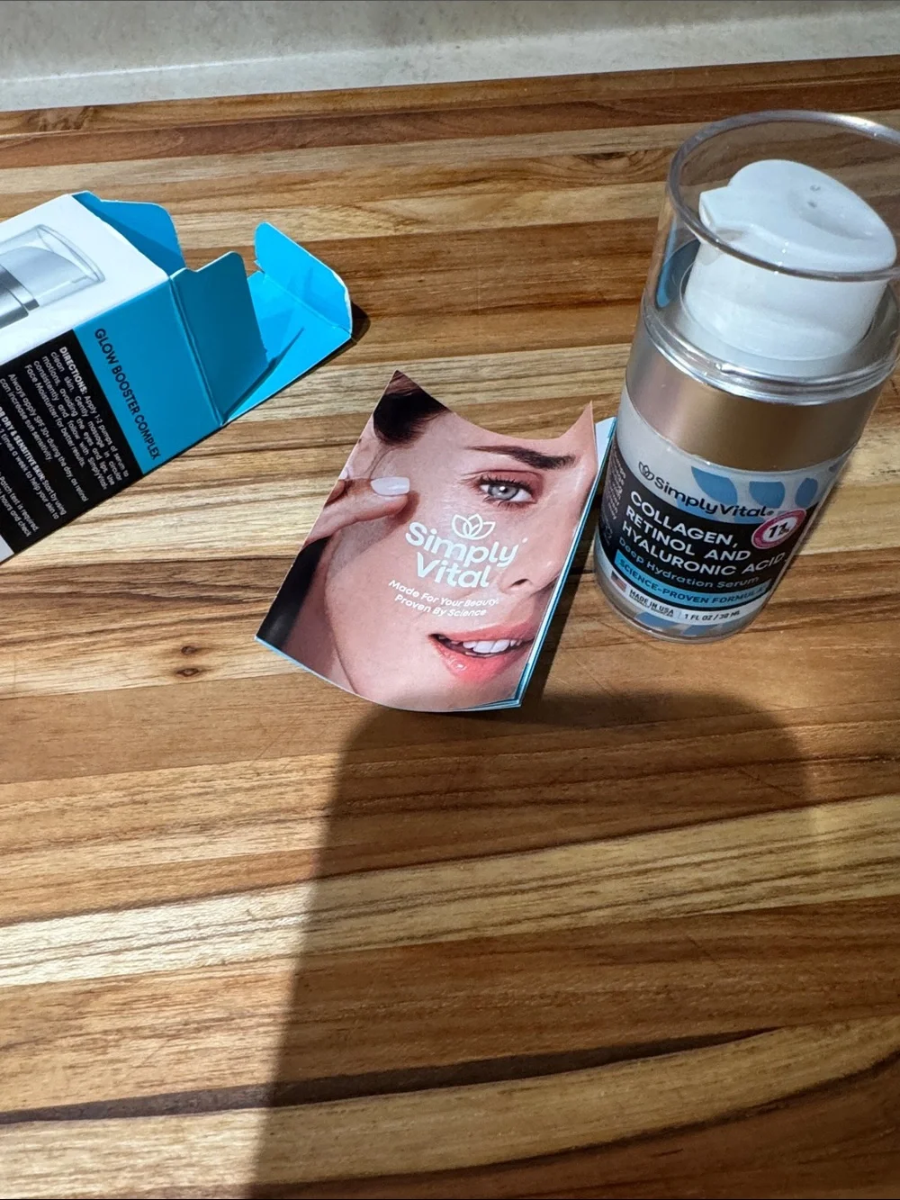 Collagen, Retinol & Hyaluronic Acid Deep Hydration Serum — White & Blue